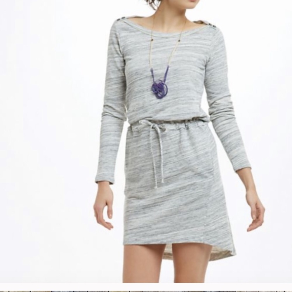 Anthropologie High Low Long Sleeve Dress XS